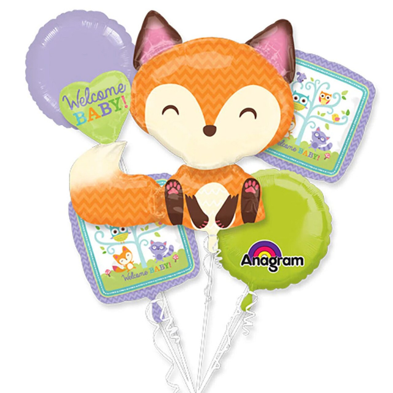 Woodland Welcome Balloon Bouquet Baby Shower Party Decoration